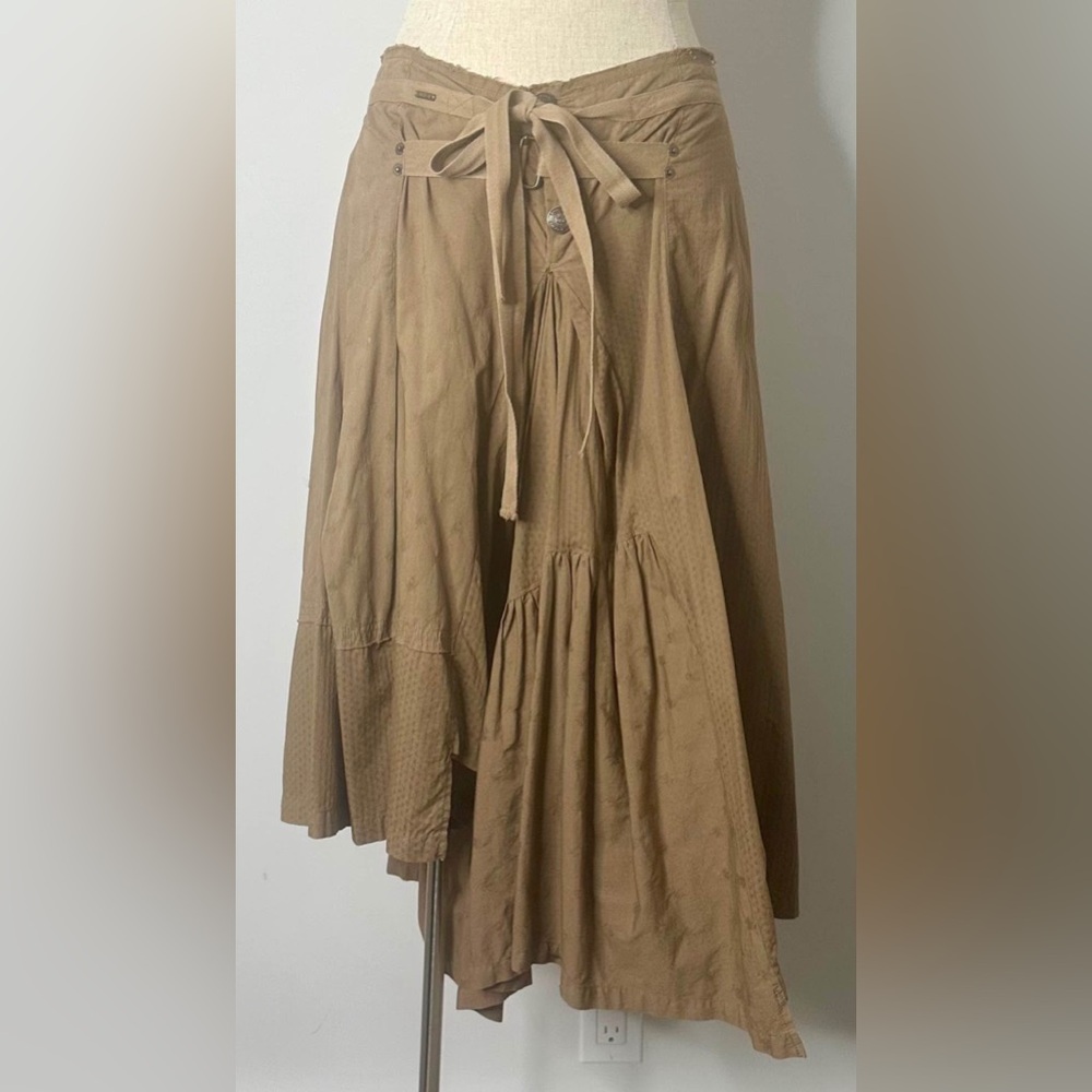 IKKS: Asymmetrical Tan Skirt/Panties with Tie Waist